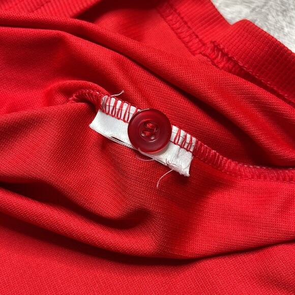 NIKE DRI-FIT Red Dixie State Short Sleeve Golf Polo Mens Size Medium - Picture 7 of 8